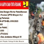 Pasangan Batu Dengan Mortar, Pemeliharaan Rutin Jalan Provinsi Padang Lariang Sedang Di Kerjakan