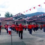 Puan Anta Al Nabila Meriahkan HUT RI ke-80 dengan Senam Bersama di Pasar Talu Nagari sinuruik Talamau