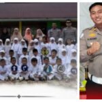 Polisi Ramah Anak, Kasat Lantas IPTU A. Agung Ngurah Santa Subrata Bangun Kedekatan dengan Generasi Dini di Sijunjung