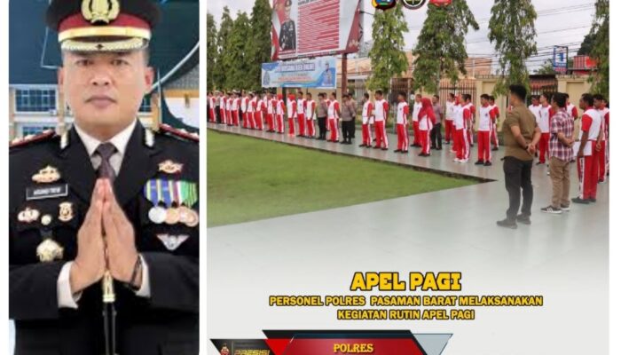 Kapolres AKBP Agung Tribawanto Tekankan Kesiapsiagaan Saat Apel Pagi di Mapolres