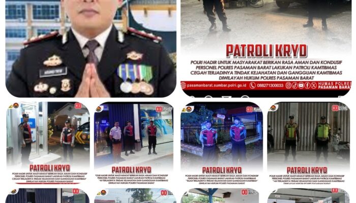 Patroli KRYD dan Samapta Presisi, Kombinasi Strategis Andalan Kapolres Pasbar