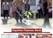 Aksi Nyata Kapolres Pasaman Barat AKBP Agung Tribawanto Hijaukan Sekolah Lewat Penanaman Pohon