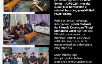 Tersentuh Kisah AM dan DP, Kajati Sumbar Turun Langsung ke Panti Asuhan Nur Ilahi