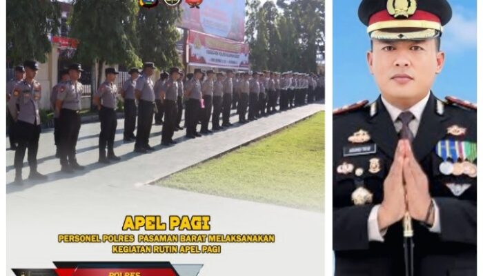 Apel Pagi Polres Pasbar Jadi Momentum Penguatan Arahan AKBP Agung Tribawanto