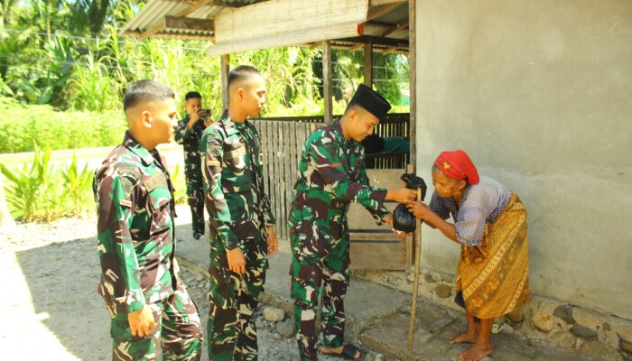Pangdam XX/TIB Tunjukkan Perhatian kepada Prajurit Yonif TP 897/Singgalang Lewat Bantuan Hewan Kurban