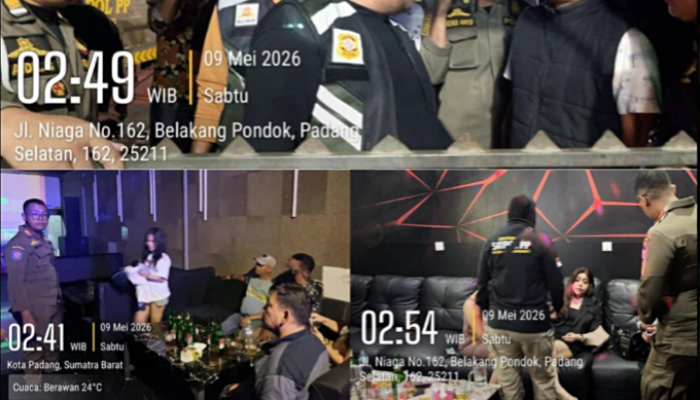 Satpol PP “Sapu Bersih” Tempat Hiburan Nakal, 14 Perempuan Diamankan dari Sejumlah Cafe dan Club di Padang