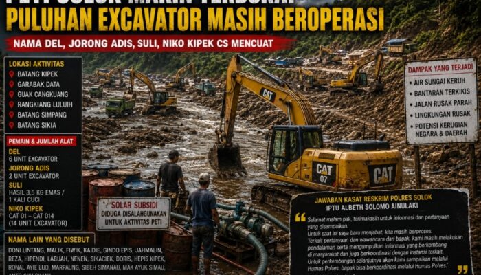 Nama Del dan Jorong Adis Mencuat dalam Dugaan PETI Solok, IPTU Albeth Sebut Masih Kumpulkan Informasi, AKBP Agung Pranajaya Bungkam
