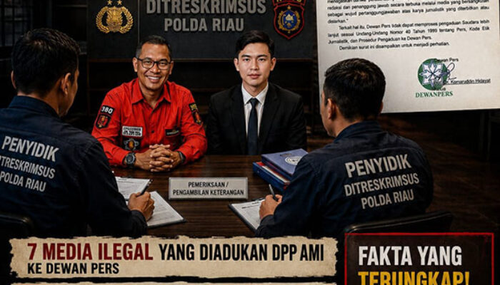 DPP AMI Bongkar 7 Media Abal-Abal di Polda Riau, Ismail Sarlata: Jangan Rusak Marwah Pers Indonesia