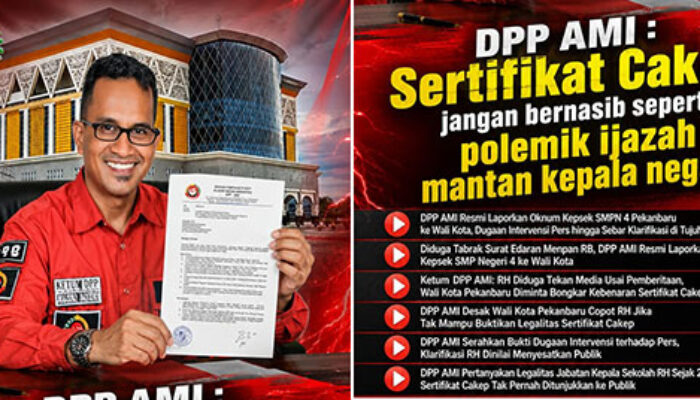 Diduga Tabrak Surat Edaran Menpan RB, DPP AMI Resmi Laporkan Kepsek SMP Negeri 4 ke Wali Kota