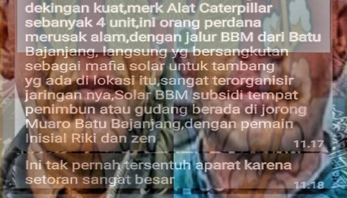 Nama Mulgawendi, Zulfahmi, Riki dan Zen Muncul dalam Laporan Warga Soal Dugaan Tambang dan BBM Subsidi di Garabak Data, LMR-RI Desak APH Bertindak