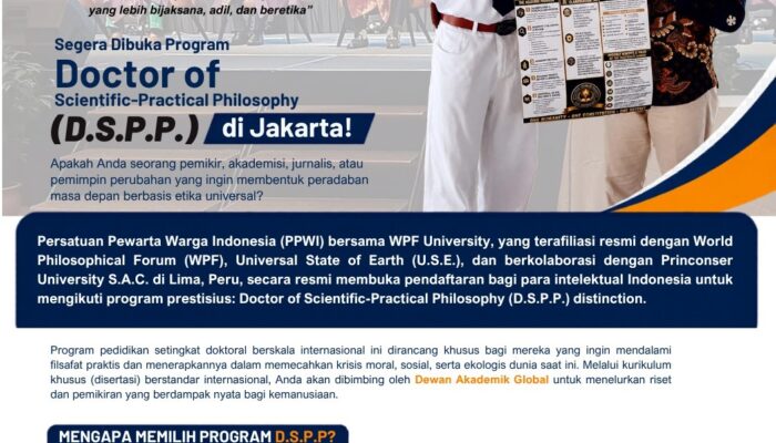 Raih Gelar Doktor Internasional Anda, Program D.S.P.P. Resmi Dibuka di Jakarta