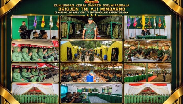 Dari Marshalling Area Yonif TP 897/Singgalang Agam, Danrem 032/Wirabraja Brigjen TNI Aji Mimbarno Kobarkan Semangat Pengabdian Prajurit