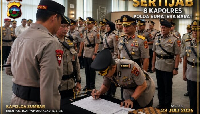Kapolda Sumbar Lantik Delapan Kapolres Baru, Tongkat Komando Berganti Demi Penguatan Pelayanan dan Keamanan Masyarakat
