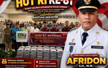 Dari Bungtekab untuk Anak Yatim, Camat Afridon Bersama Subdit Dalmas dan My Care Tebar Kepedulian