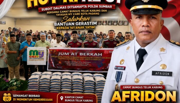 Dari Bungtekab untuk Anak Yatim, Camat Afridon Bersama Subdit Dalmas dan My Care Tebar Kepedulian