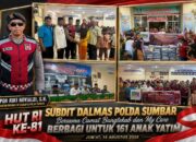 Bukan Sekadar Perayaan Kemerdekaan, Subdit Dalmas Polda Sumbar dan My Care Berbagi untuk 161 Anak Yatim