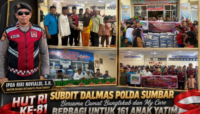 Bukan Sekadar Perayaan Kemerdekaan, Subdit Dalmas Polda Sumbar dan My Care Berbagi untuk 161 Anak Yatim