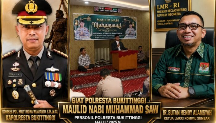 Ketua LMR RI Komwil Sumbar Nilai Binrohtal Polresta Bukittinggi Positif, Kapolresta Bangun Polisi Humanis