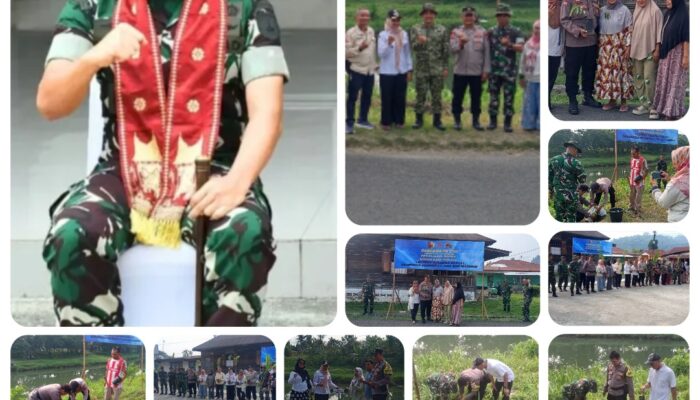Letkol Inf Faiq Fahmi dan Warga Hijaukan Seberang Padang, Sinergi TNI-Polri Makin Dekat dengan Rakyat
