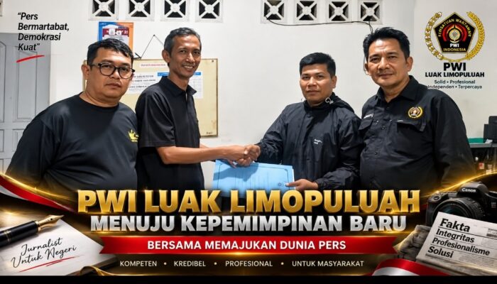 Kontestasi Ketua PWI Luak Limopuluah Dimulai, Aspon Dedi “Popon” Berhadapan dengan Dua Kandidat