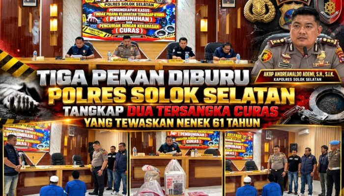 Kapolres AKBP Andreanaldo Ademi Beberkan Kronologi Pembunuhan Nenek 61 Tahun dalam Kasus Curas di Koto Parik Gadang Diateh