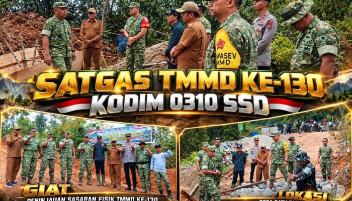 Tim Wasev Mabesad di Pimpin Brigjen TNI Hendri Wijaya Turun Langsung ke Lokasi TMMD ke-130 Kodim 0310/SSD, Pastikan Pembangunan Benar-Benar Dirasakan Rakyat